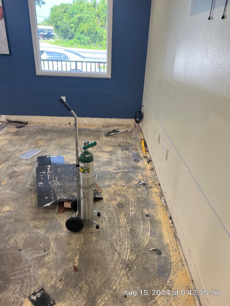 Commercial floor removal and remediation in Bay County